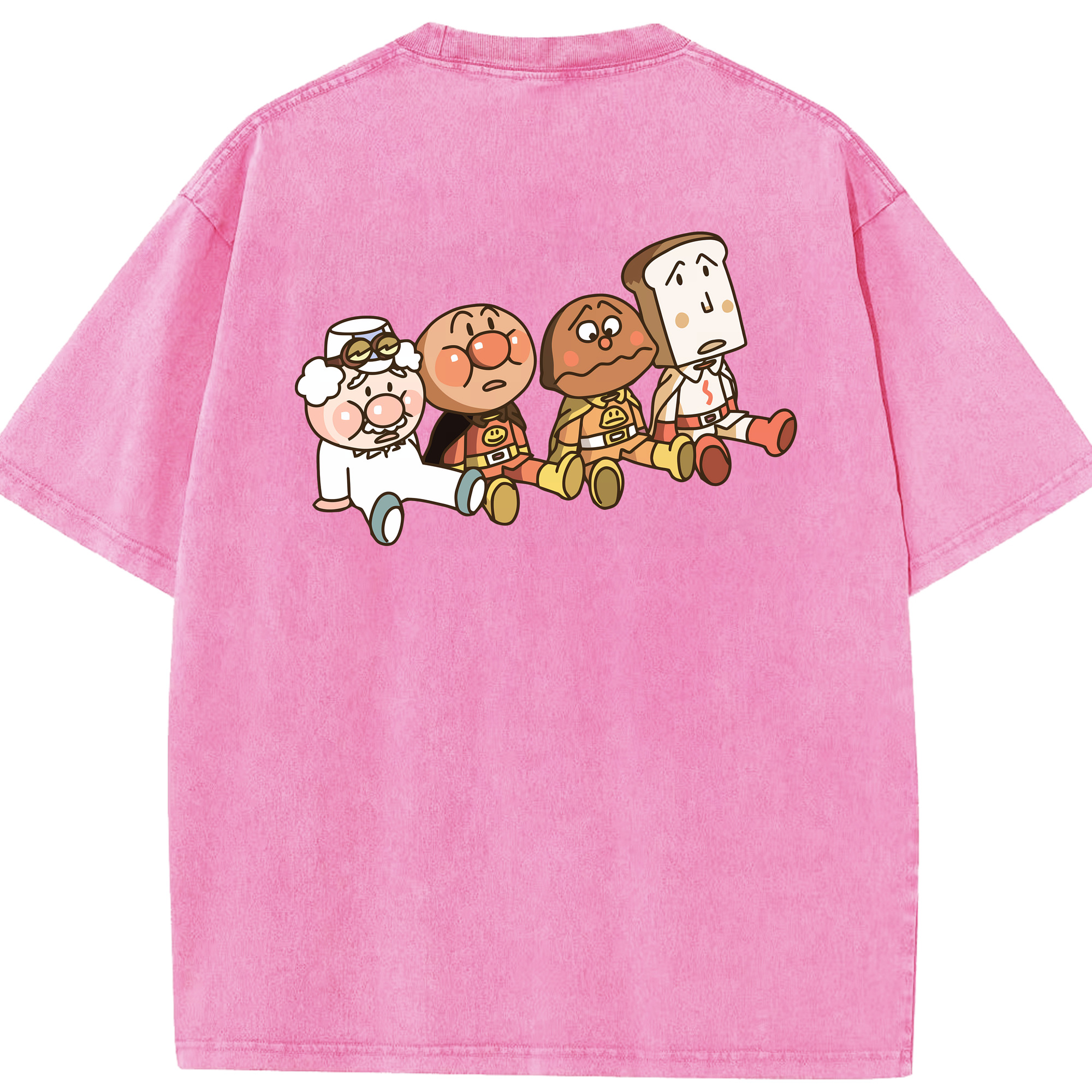 （画像用） アンパンマン Anpanman 綿100% ヴィンテージ風 半袖Tシャツ（背面プリント）